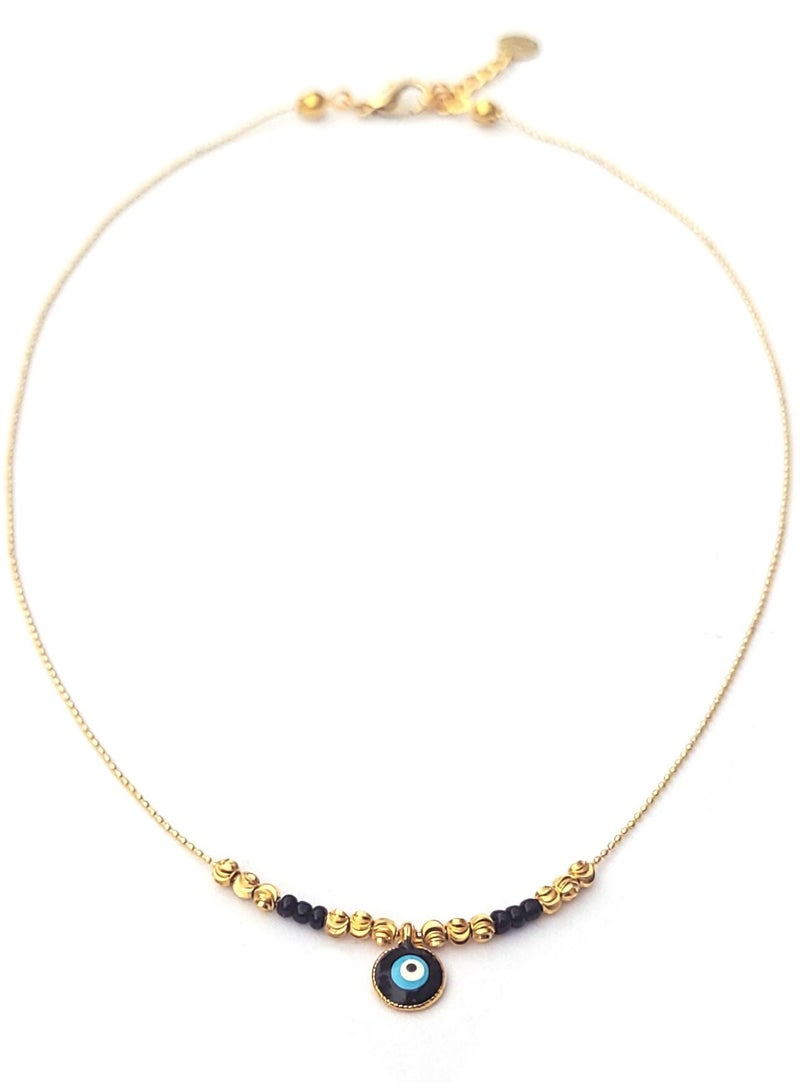 Alwan Gold Plated Evil Eye Necklace - Image 1