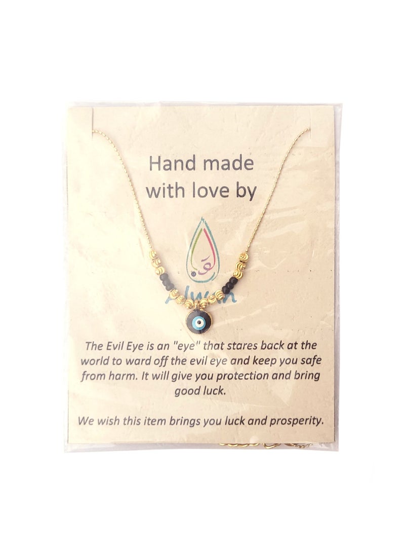Alwan Gold Plated Evil Eye Necklace - Image 4