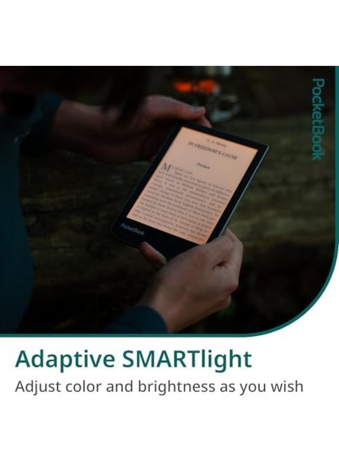 PocketBook Verse E-Reader – 6" E-Ink Carta™ HD Touchscreen, Adjustable SMARTlight, 8GB Storage, Wi-Fi & MicroSD Slot, Supports 25 Formats, Up to 1 Month Battery Life - Image 3