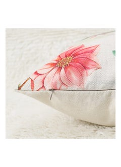 Y&D Throw Pillow Covers, Set of 4 Spring Flower Covers Linen Decorative Cases for Sofa Couch Living Room Outdoor (45 * 45 cm, Pink Flower)  - Image 5