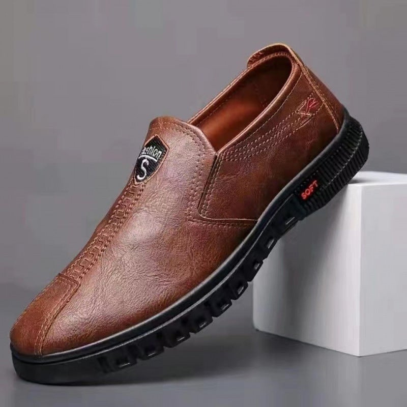 Men's Casual Loafer Shoes with Faux Leather - Image 1