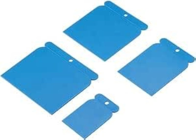 AQ AQSON AQSON 4-Piece Drywall PVC Square Scraper Putty Knife Set - Image 1