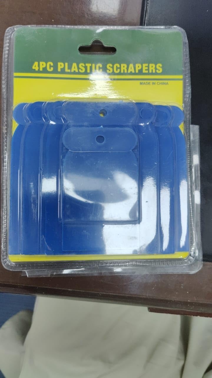 AQ AQSON AQSON 4-Piece Drywall PVC Square Scraper Putty Knife Set - Image 3