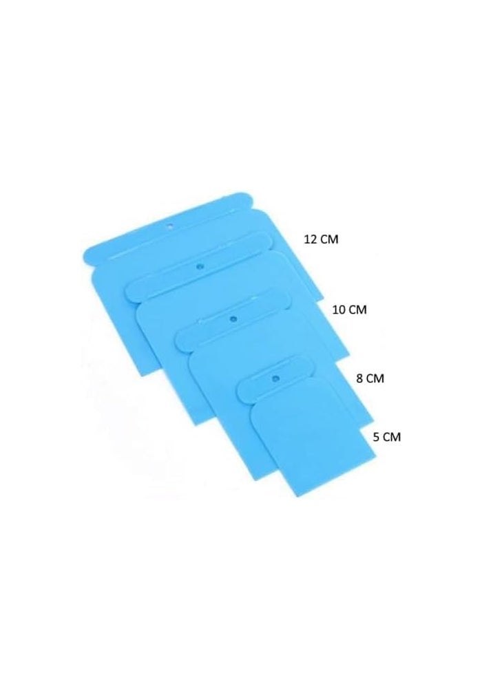 AQ AQSON AQSON 4-Piece Drywall PVC Square Scraper Putty Knife Set - Image 2