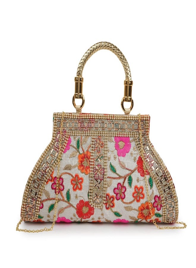 NORVE PU Stylish Fashionable Fancy Design Clutch Gold Chain Strap Crossbody Bag For Women - Image 2