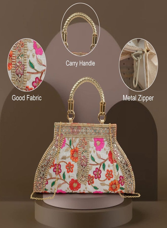 NORVE PU Stylish Fashionable Fancy Design Clutch Gold Chain Strap Crossbody Bag For Women - Image 5