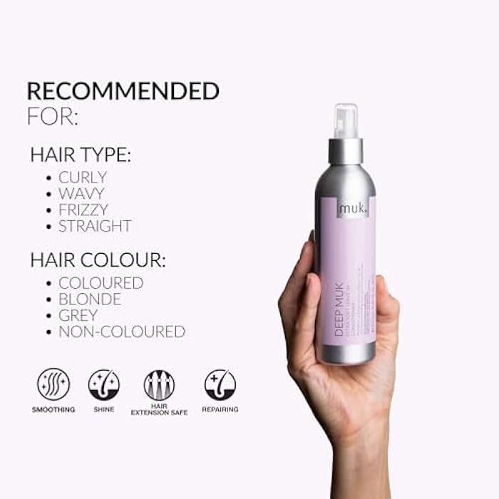 MUK. Deep Ultra Soft Leave In Conditioner - Hydrating Hair Conditioner Detangles, Nourishes & Tames Frizz. Leave in Conditioner Spray with Weightless Formula for Soft, Shiny Hair, 250ml - Image 5
