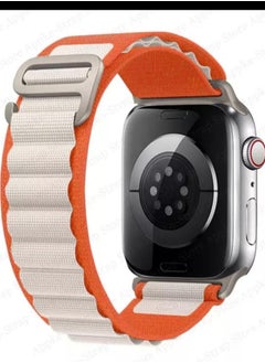 The new Apple watch band orange and whitesize 44