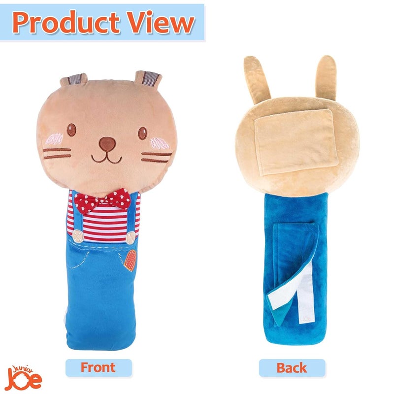 JUNIOR JOE Soft Velvet Car Seat Belt Pillow For KidsTravel Neck Pillow With CushionCute Cartoon Vehicle Shoulder Pads For ChildrenStyle51 CountMulticolor - Image 5