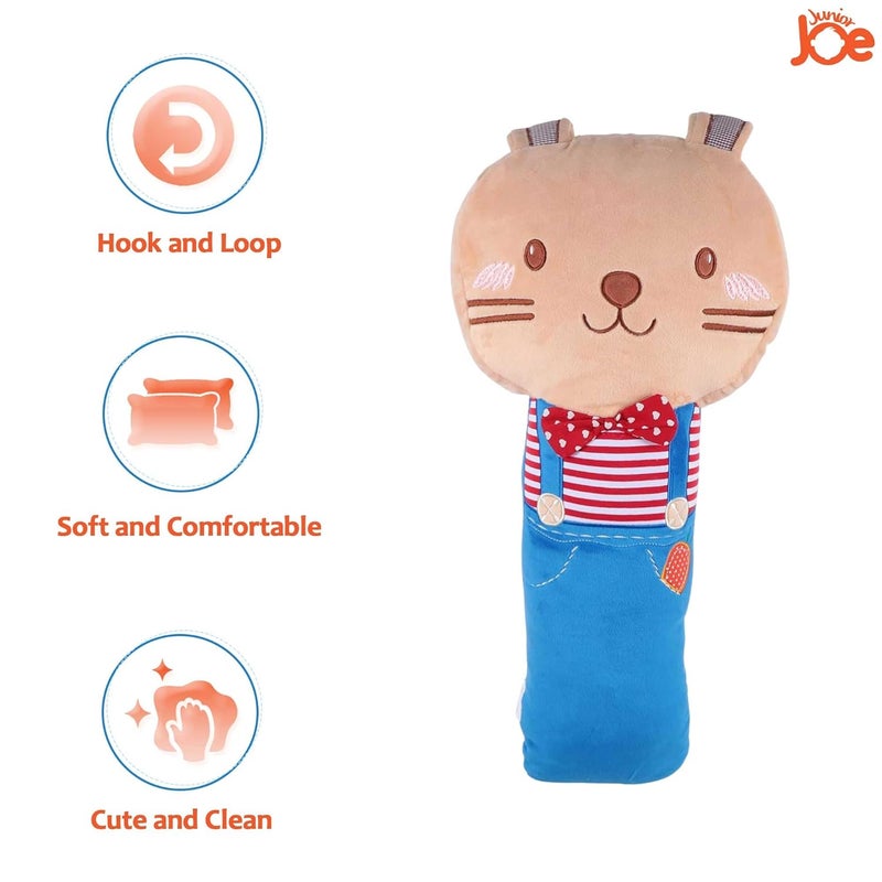 JUNIOR JOE Soft Velvet Car Seat Belt Pillow For KidsTravel Neck Pillow With CushionCute Cartoon Vehicle Shoulder Pads For ChildrenStyle51 CountMulticolor - Image 4
