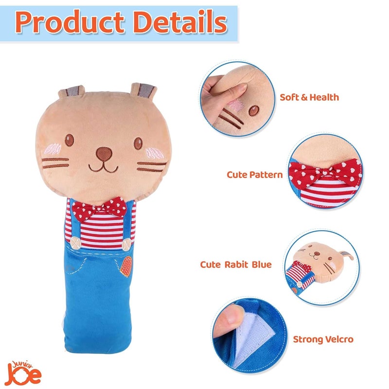 JUNIOR JOE Soft Velvet Car Seat Belt Pillow For KidsTravel Neck Pillow With CushionCute Cartoon Vehicle Shoulder Pads For ChildrenStyle51 CountMulticolor - Image 3