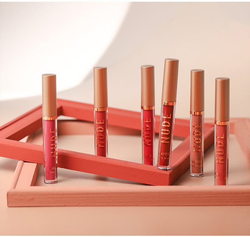 6 Matte Lipstick with 6 Lipliners Durable Lip Gloss Long-Lasting Non-Stick Cup Not Fade Waterproof High Pigmented Velvet Lipgloss Kit Beauty Cosmetics Makeup Gift for Girls(12PCS) - Image 4