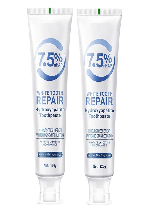 wenfeng Hydroxyapatite Toothpaste for Enamel Protection and Tooth Strengthening,Hidroxiapatita Toothpaste,Gentle Mint,Fresh Breath,Daily Use for Oral Health,4.23oz (2 PCS) - Image 1