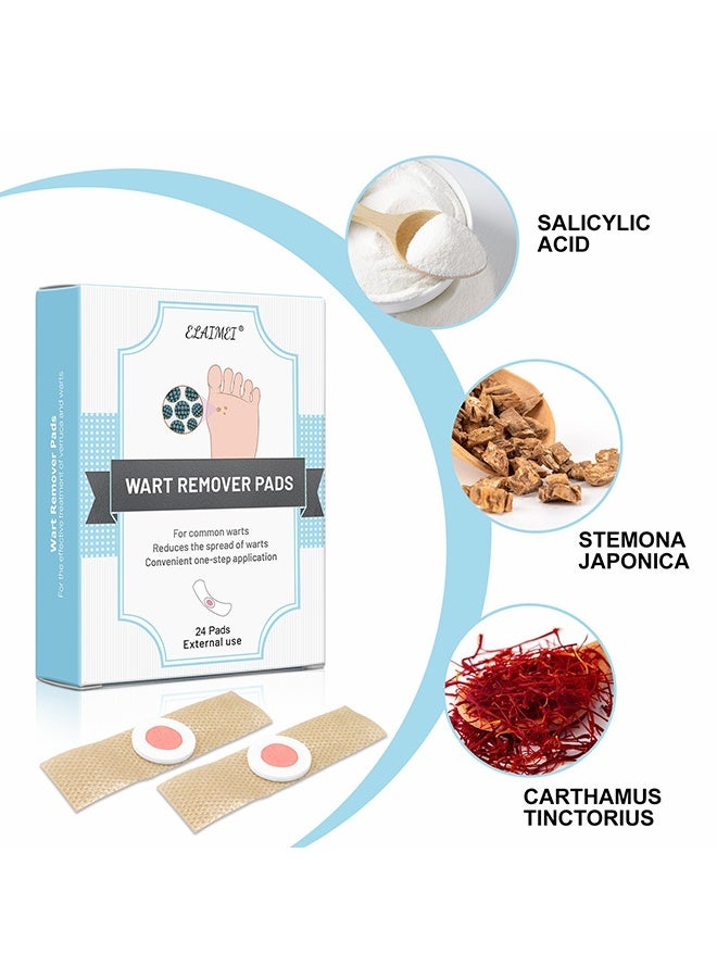 Elaimei Wart Remover Pads 24pcs, Corns Plaster Powerful Wart Removal Warts on Feet, Toes, and Hands, Self-Adhesive Design Rapid Results Comfortable, Foot Care  - Image 4
