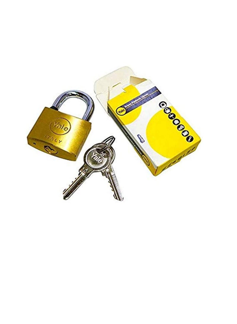 Yale Brass Padlock Short 70mm - Image 3