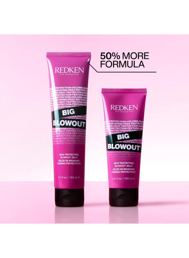 REDKEN سيروم جيلي حماية الحرارة من ريدكن بيغ بلو أوت | يوفر لمعان وملمس | التحكم في التجاعيد | حجم للشعر الناعم | جل لتجفيف الشعر | لجميع أنواع الشعر - Image 3