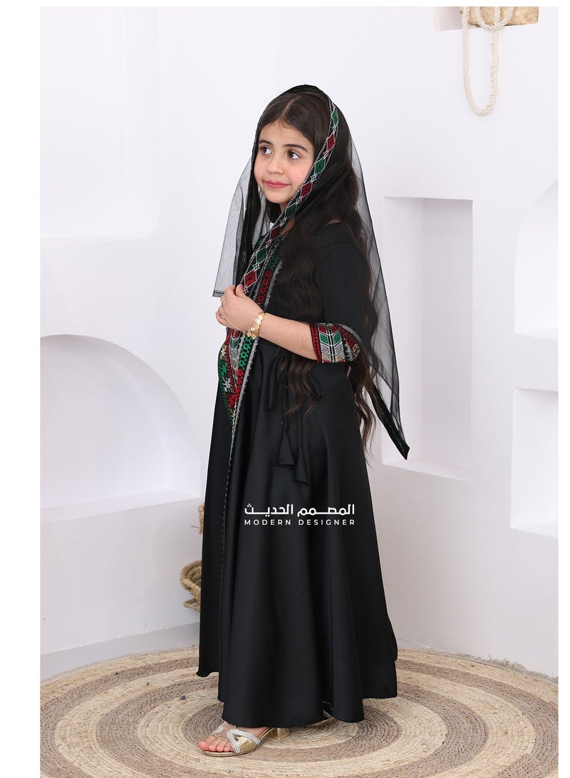 مودرن ديزاين جلابية اطفال ليوم التأسيس بتصميم فاخر وأنيق خلي طفلتك تتألق في يوم التأسيس بجلابية راقية من براند المصمم  الحديث - Image 2