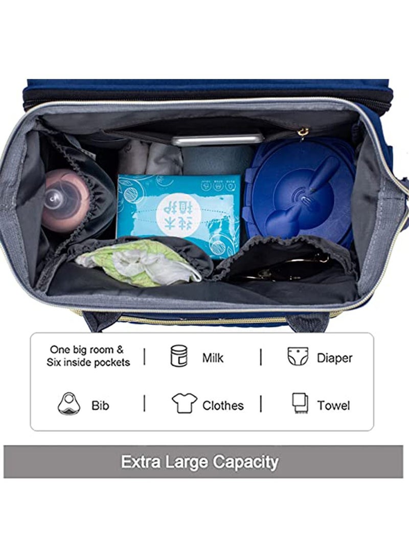 GT-Wheel Diaper Bag Backpack with Travel Bassinet, Detachable Foldable Baby Bed for Bady Toddler, 3 in-1 Nappy Bag Changing Station, Travel Baby Bag with Crib, Shade Cloth, Mattress - Image 4