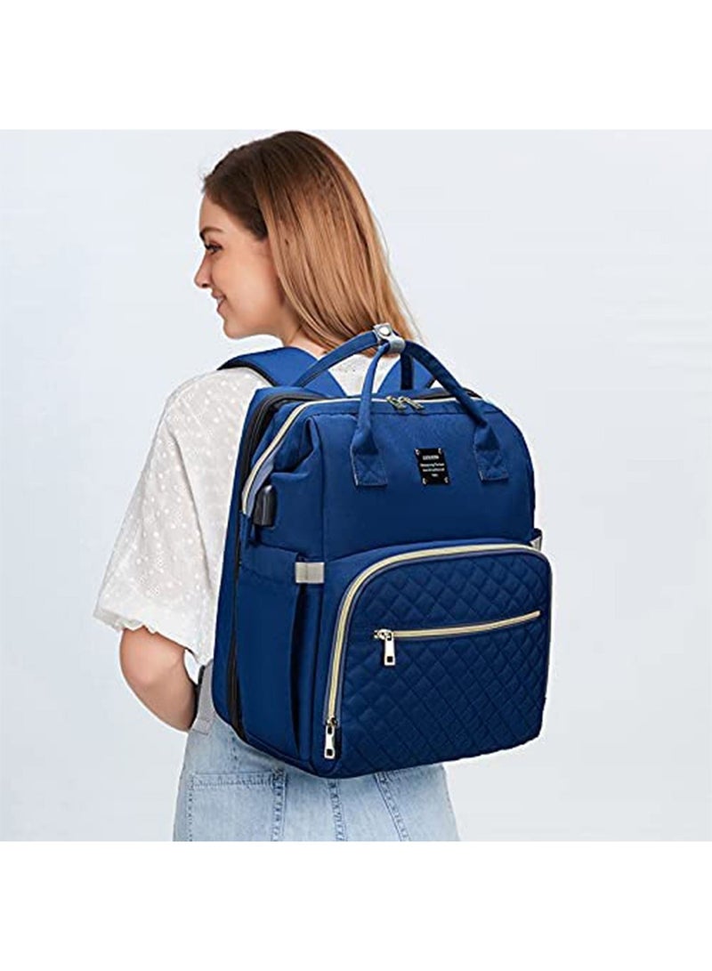 GT-Wheel Diaper Bag Backpack with Travel Bassinet, Detachable Foldable Baby Bed for Bady Toddler, 3 in-1 Nappy Bag Changing Station, Travel Baby Bag with Crib, Shade Cloth, Mattress - Image 2