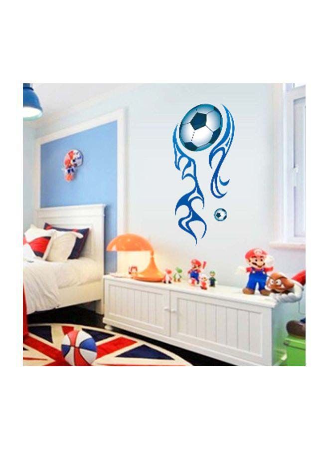 NIBEMINENT Qiangtie Decorative Football Printed Wall Sticker Blue/Black 70x50cm - Image 1