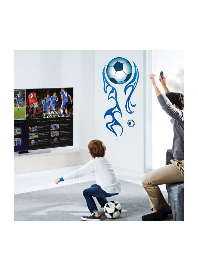 NIBEMINENT Qiangtie Decorative Football Printed Wall Sticker Blue/Black 70x50cm - Image 2