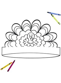 Color Your Own Turkey Crowns ; Thanksgiving Coloring Headbands ; 12 Count ; Kids Thankful School And Holiday Craft Activity - pzsku/ZA91EEAF00FAB37980326Z/45/_/1698071657/c826a30e-9e3b-4591-9f52-4360cb7d979f