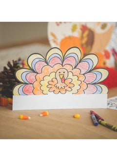 Color Your Own Turkey Crowns ; Thanksgiving Coloring Headbands ; 12 Count ; Kids Thankful School And Holiday Craft Activity - pzsku/ZA91EEAF00FAB37980326Z/45/_/1698071660/a48d83a5-d5de-4c5f-8bca-8356261f5e22