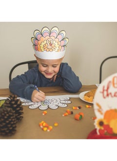 Color Your Own Turkey Crowns ; Thanksgiving Coloring Headbands ; 12 Count ; Kids Thankful School And Holiday Craft Activity - pzsku/ZA91EEAF00FAB37980326Z/45/_/1698071672/bf5f7e28-cc0c-45f1-a3a3-08616ba5db99