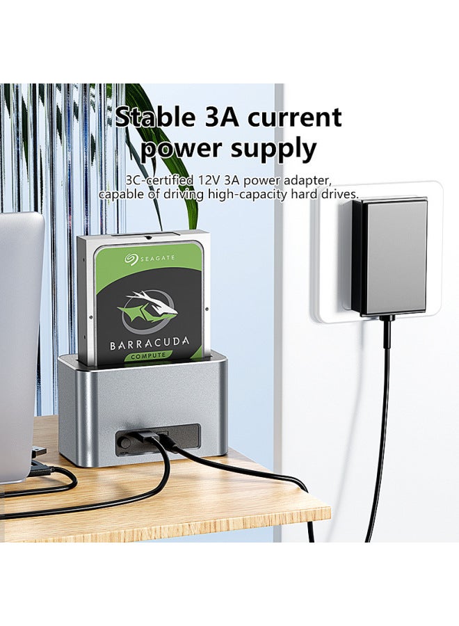 SAS/SATA Universal Hard Drive Base 2.5/3.5 "20TB Computer Desktop Type-c Hard Drive Box 3.0-Color:[sas/sata] Hard Drive Holder * Australian Power Supply  - Image 2