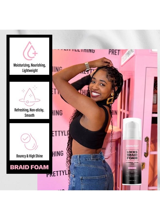 Immetee immetee Braid Foam with Extra Hold, High Shine and Moisture for Twists, Locks. 150ml  - Image 3