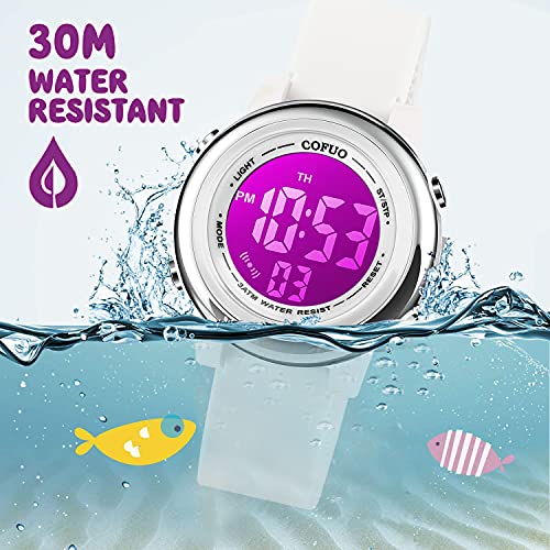 cofuo Kids Digital Sport Waterproof Watch for Girls Boys, Kid Sports Outdoor LED Electrical Watches with Luminous Alarm Stopwatch Child Wristwatch - Image 4