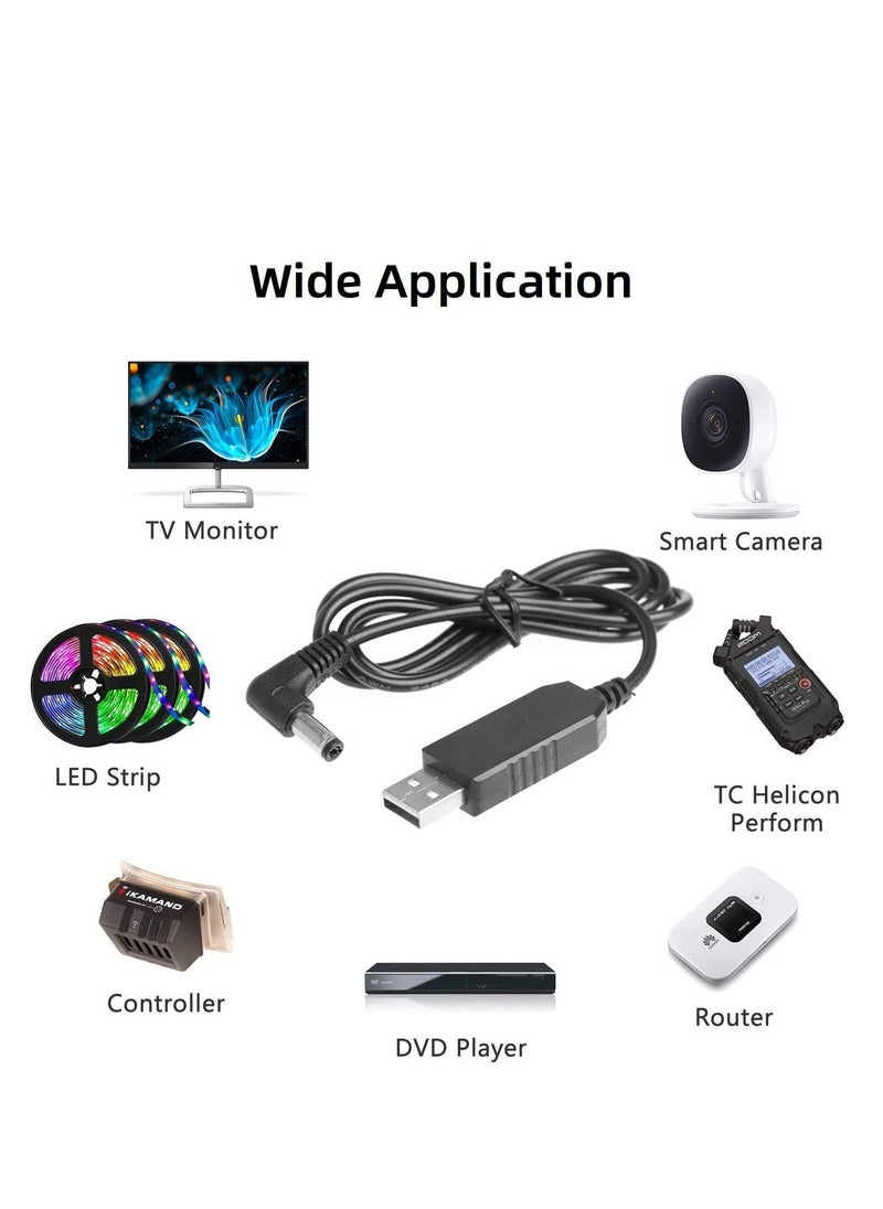 DC 5V USB 2.0 Male To DC 12V Power Cable