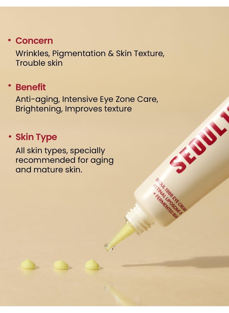 K-SECRET SEOUL 1988 Eye Cream : Retinal Liposome 4% + Fermented Bean - Image 4