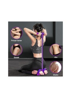 QSHOP QSHOP®Home Use Fitness Resistance Bands, 4-Tube Natural Latex Sit-up Pull Up Bands for Abdomen, Bodybuilding, Arm, Stretching, Slimming Yoga Exercise  - Image 2
