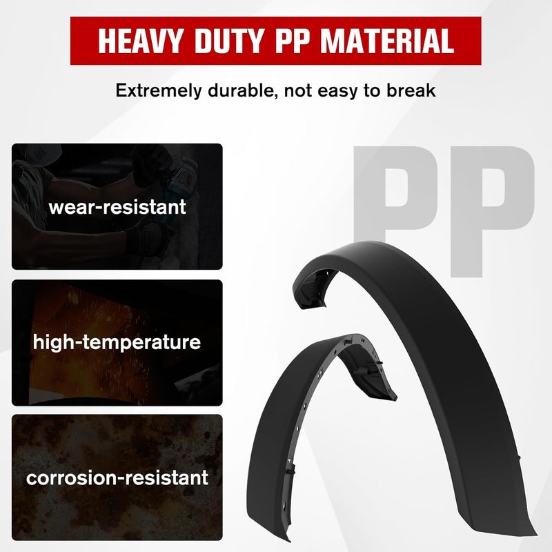 LitMiRaCle Widened Fender Flares for Ford Bronco 2021-2024 - 4PCS Heavy Duty Mud Flaps - Image 3