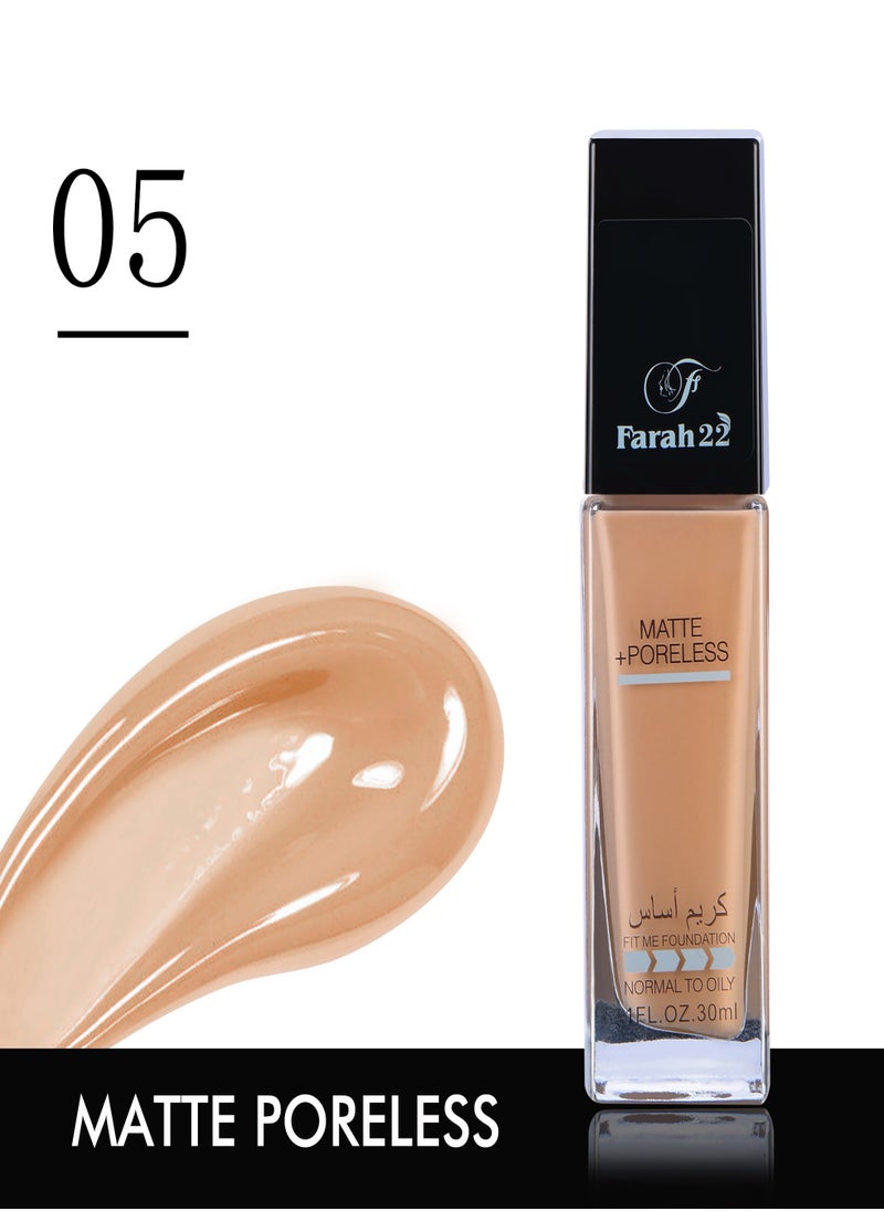 فرح 22 كريم أساس مطفأ بيج داكن 05  - Image 1