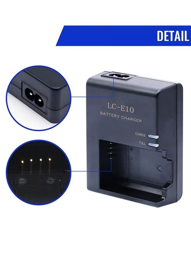 LP-E10 Cameras Charger for Canon LC-E10 LC-E10C LC-E10E Batteries for Canon EOS Rebel T7 T6 T5 T3 T100 4000D 3000D 2000D 1500D 1300D 1200D 1100D X50 X70 X80 X90 SLR Cameras Power Supply - Image 4