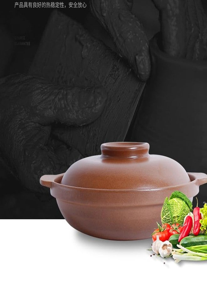 ZHCHSH Casserole Pot Clay Bowl 40oz Red Brown Pan for Cooking Dolsot Bibimbap Soup Baking Dishes Oven (Red M) - Image 4