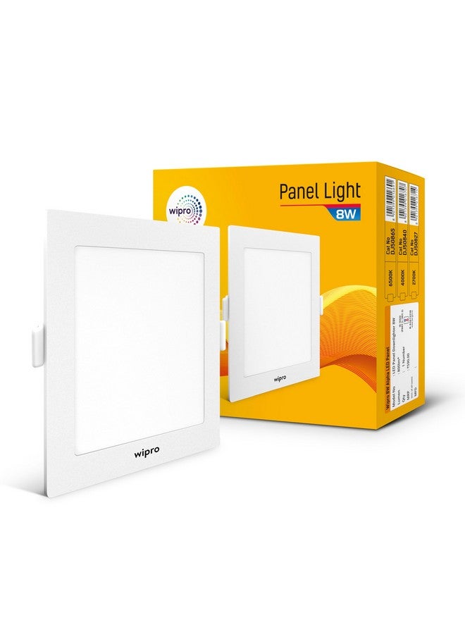 wipro Metal Garnet 8W Square LED Alpha Panel | Cool Day White (6500K) | Recessed Down Light for False Ceiling | Cutout - 110Mm*110Mm | Pack of 1 - Image 1