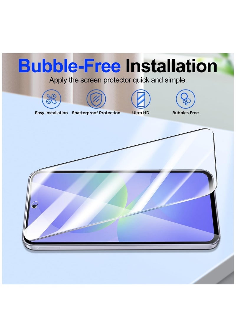 DUSALA 2 Pack Tempered Glass Screen Protector for Samsung Galaxy A36 5G 2025 with Ultra Slim Clear Case Premium Film  Shockproof Case Friendly 9H Hardness - Image 5