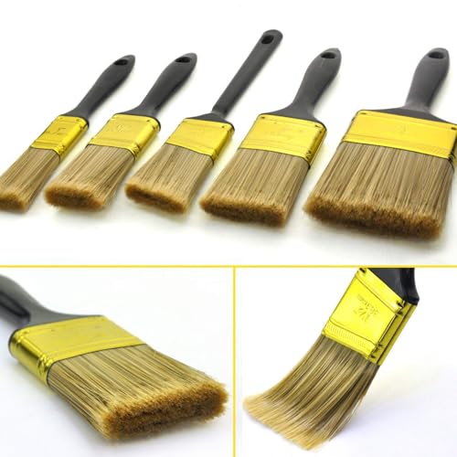 Greatandrew Great Andrew Paint Brushes, 30 PCS Great Value Multi use(3" 2" 1.5" 1" Flat &1.5" Angled) Paint Brush Pack, Paint Brushes Set for Home Furniture Fences Wall Trim - Image 2