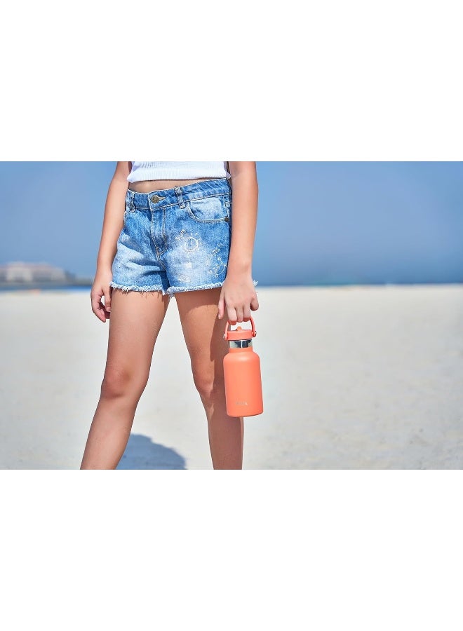 Moya 'Seashell' 350ml Insulated Sustainable Water Bottle Coral - Image 2