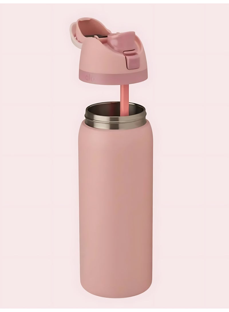 Owala Owala FreeSip Insulated Stainless Steel Water Bottle | With Straw | BPA-Free | Sports Water Bottle | 32 oz | 1-Pack (Rose Quartz Pink)  - Image 3