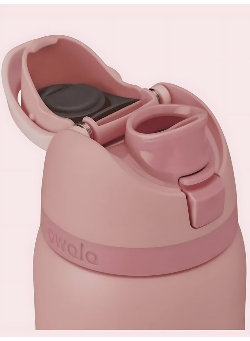 Owala Owala FreeSip Insulated Stainless Steel Water Bottle | With Straw | BPA-Free | Sports Water Bottle | 32 oz | 1-Pack (Rose Quartz Pink)  - Image 4