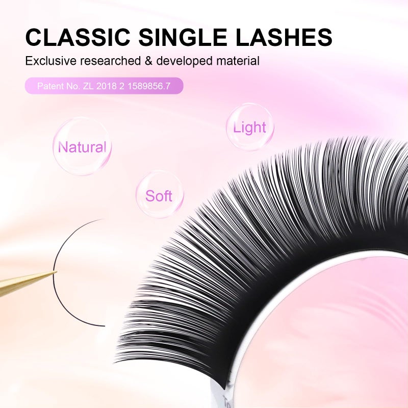 NAGARAKU Eyelash Extensions Individual Lashes 0.12mm D curl 7-15mm Mix Tray Classic Matte Black Natural Faux Mink 16 rows - Image 2