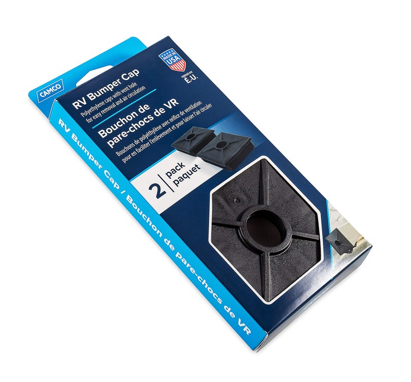 Camco 4-Inch RV Bumper Caps | Easy Removal | Durable Construction | Black, 2-pack (40303) - Image 4