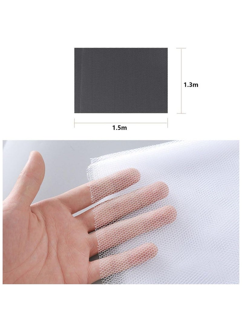 2 Pack Mosquito Net for Window,1.5mx1.3m DIY Anti Mosquito Net for Kitchen Window Net Mesh Screen Mosquito Mesh Curtain Protector Insect Bug Fly Mosquito Window Mesh Screen with 2 Rolls Tapes - Image 3