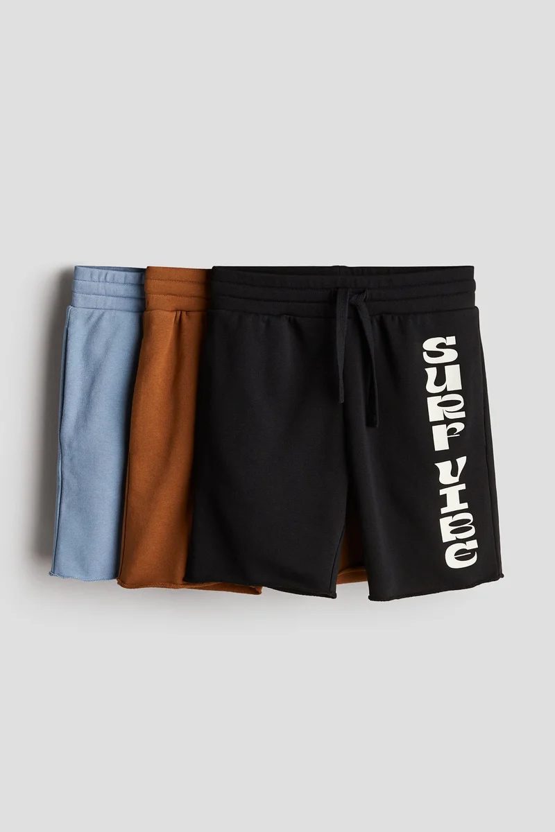 H&M 3-pack sweatshirt shorts