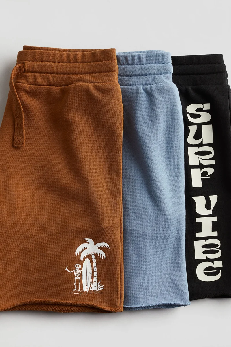 H&M 3-pack sweatshirt shorts