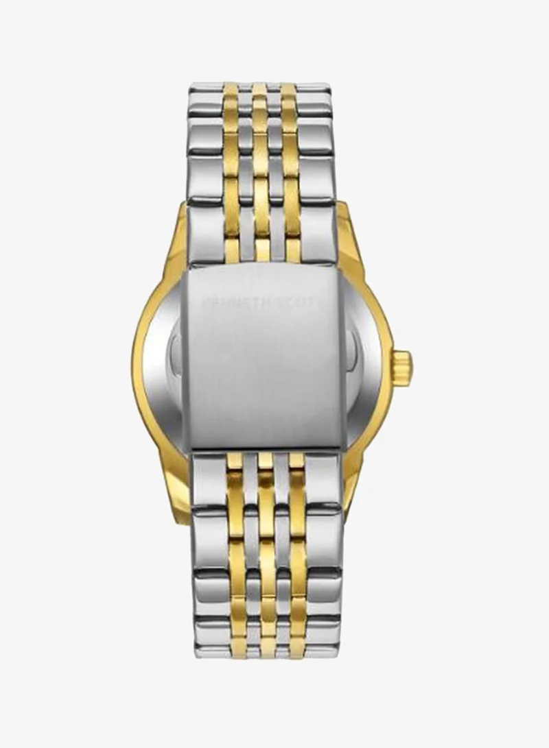 Kenneth Scott White Men's Stainless Steel Analog Watch K23030-TBTW - 40x49 mm for Men | Best Price UAE
